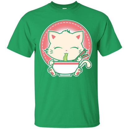 Anime T-shirt Kawaii Japanese Cat Ramen