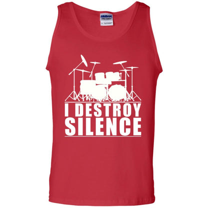 Drummer T-shirt I Destroy Silence Red