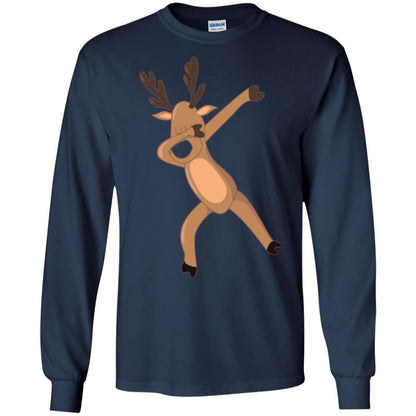 Christmas T-shirt Dabbing Reindeer Navy