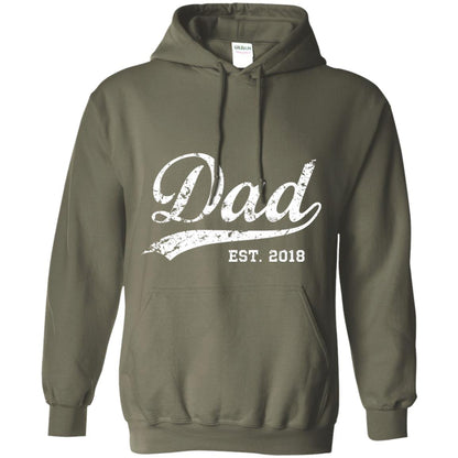 Dad Est. 2018 Vintage New Dad Daddy T-shirt Military Green