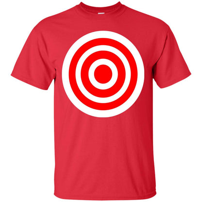 Funny Practice Bulls Eye Board Game Target T-shirt Red