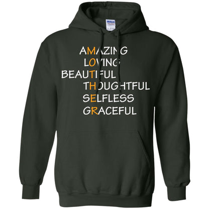 Amazing Loving Beautiful Thoughtful Selfless Graceful Mother Forest Green