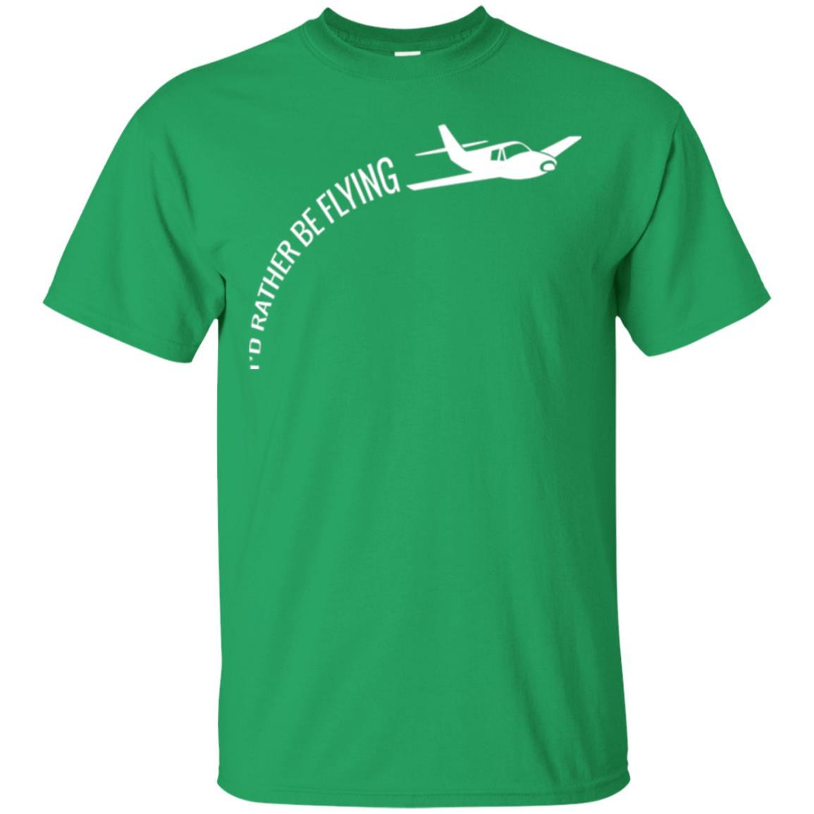 Airplane Pilot T-shirt I'd Rather Be Flying Irish Green