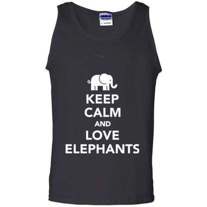 Elephant Lover T-shirt Keep Calm And Love Elephants T-shirt Black
