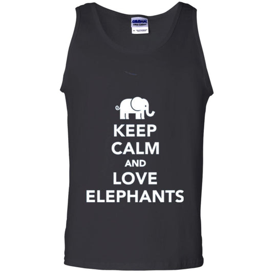 Elephant Lover T-shirt Keep Calm And Love Elephants T-shirt Black
