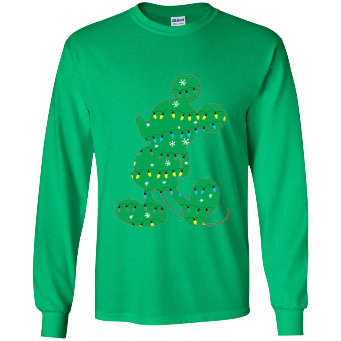 Disney Mickey Mouse Christmas Lights T-shirt Irish Green