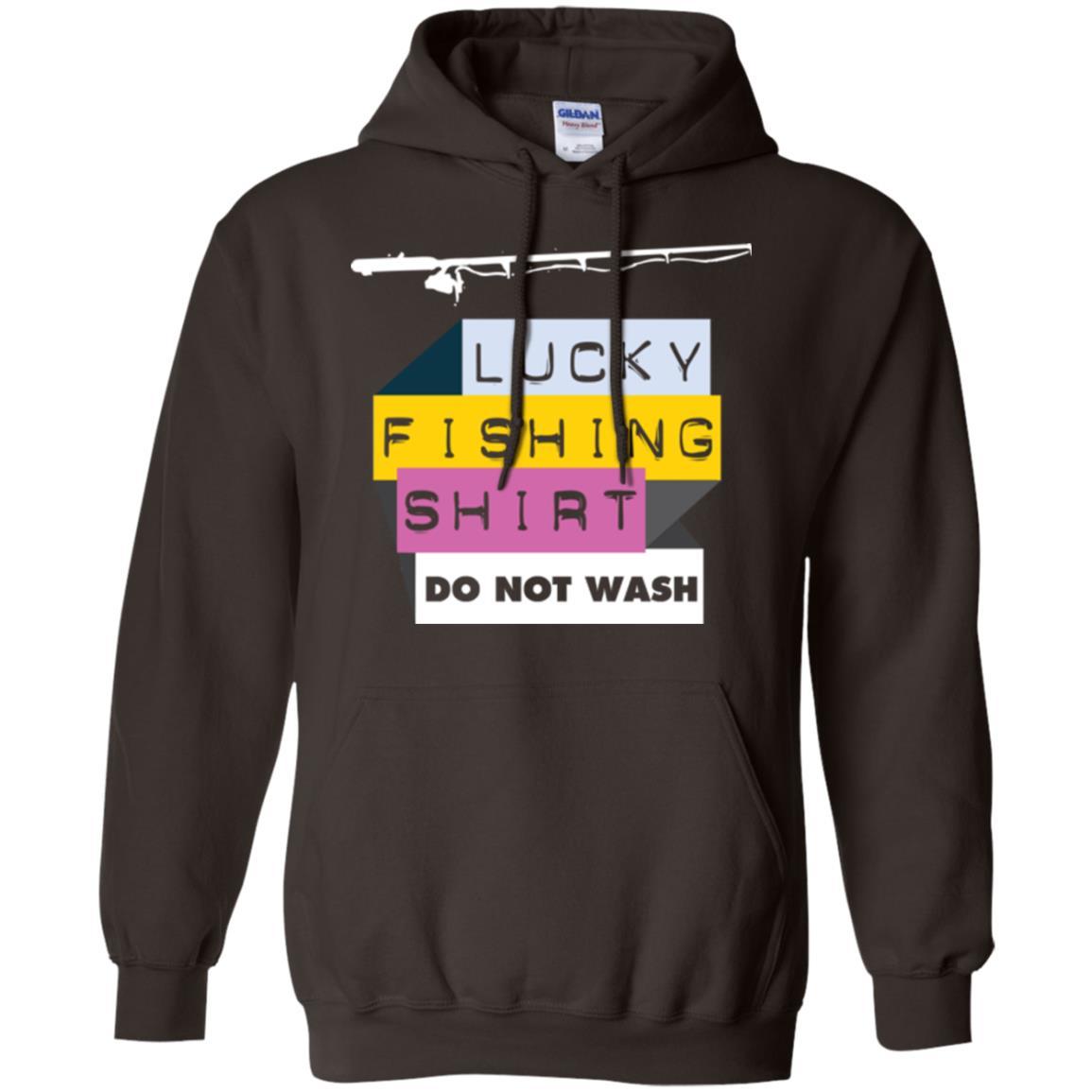 Fisherman T-shirt Lucky Fishing Shirt Do Not Wash Dark Chocolate
