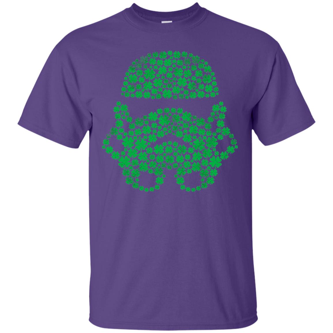 Stormtrooper Clovers St. Patrick_s Graphic T-shirt Purple