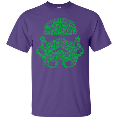 Stormtrooper Clovers St. Patrick_s Graphic T-shirt Purple