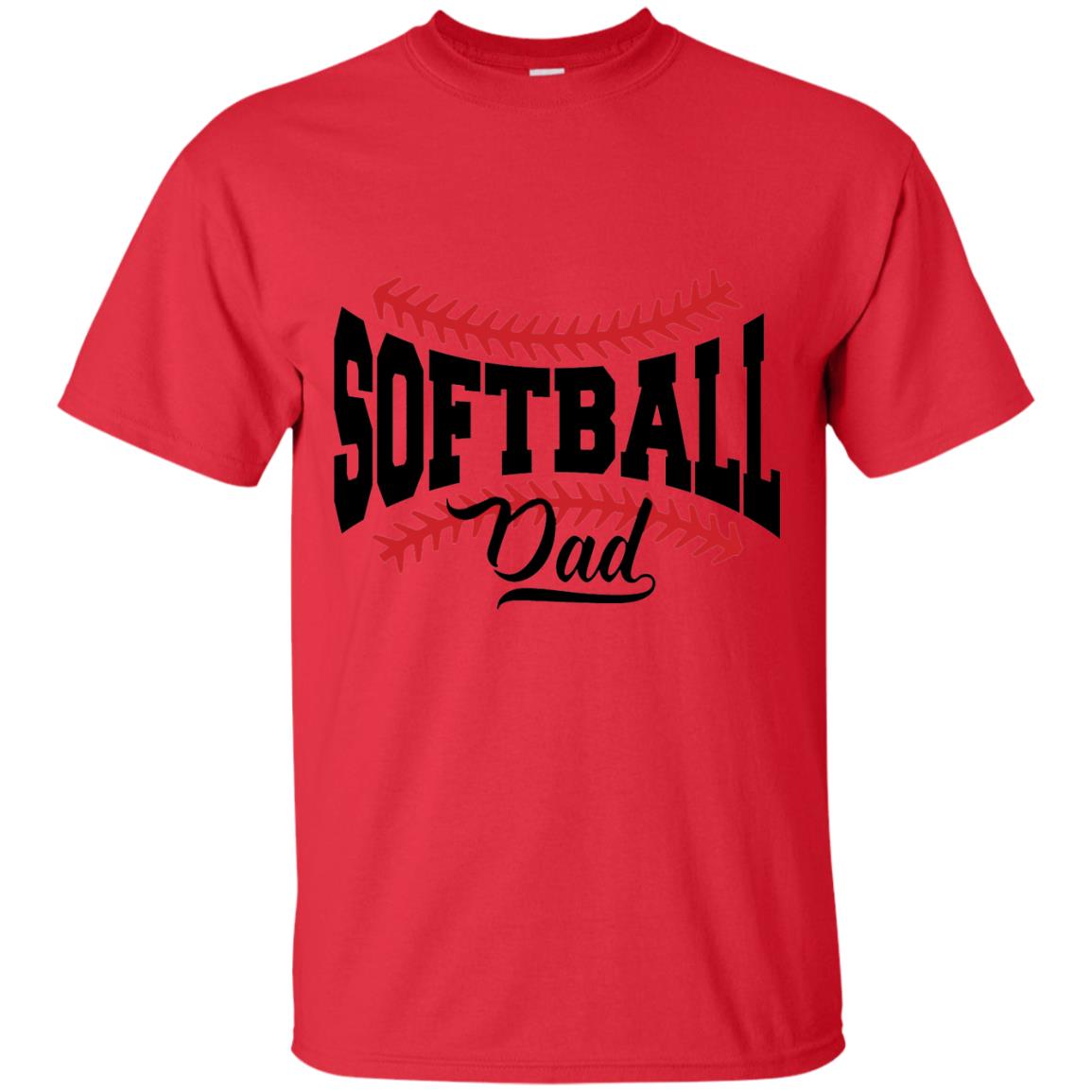 Softball Dad T-shirt Red