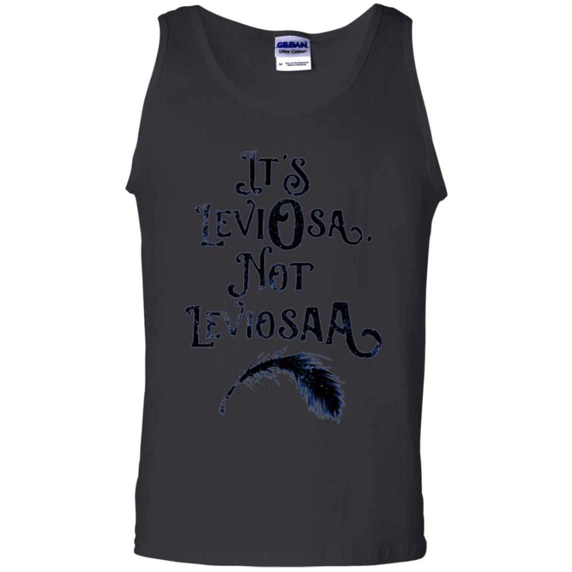 Feather Dirty Black T-shirt It_s Leviosa Not Leviosaa Black