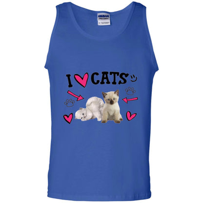 Cat Lover T-shirt I Love Cats Royal