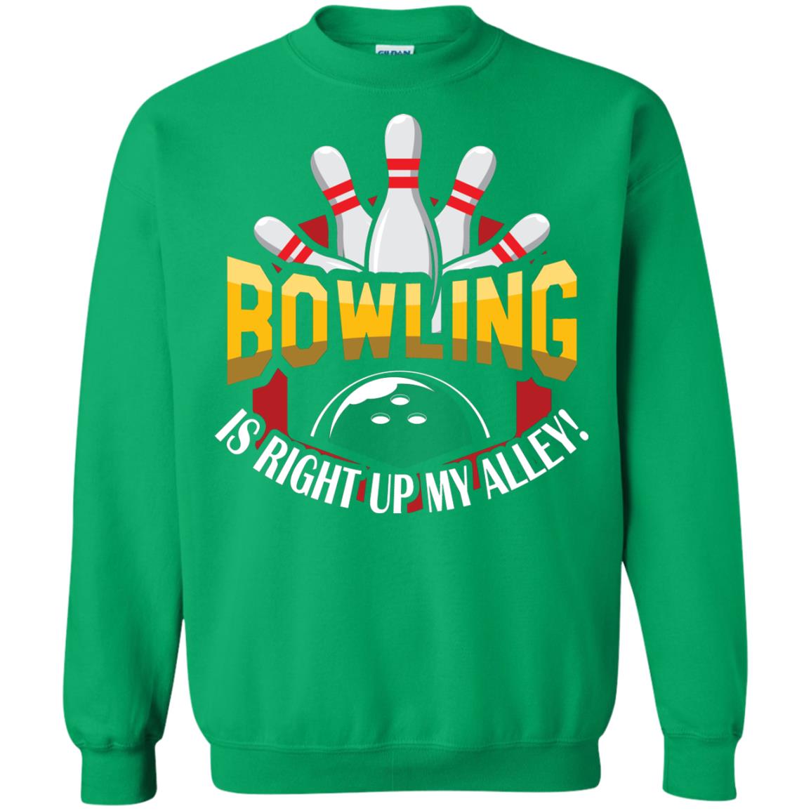 Bowler T-shirt Bowling Is Right Up My Alley Irish Green