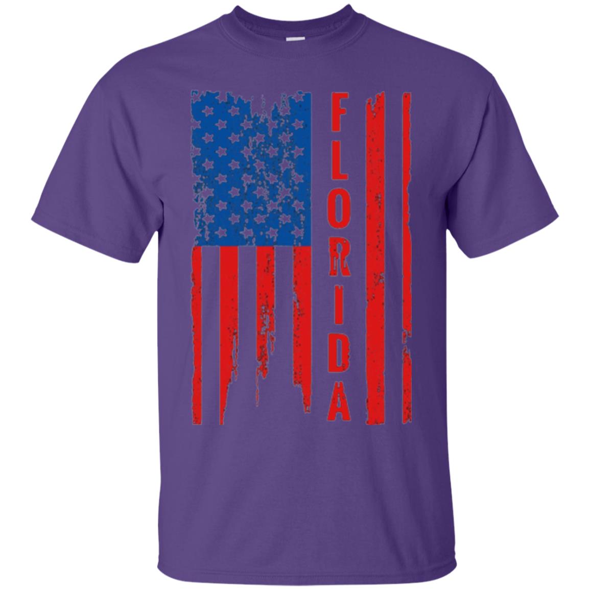 Florida State T-shirt American Flag Purple