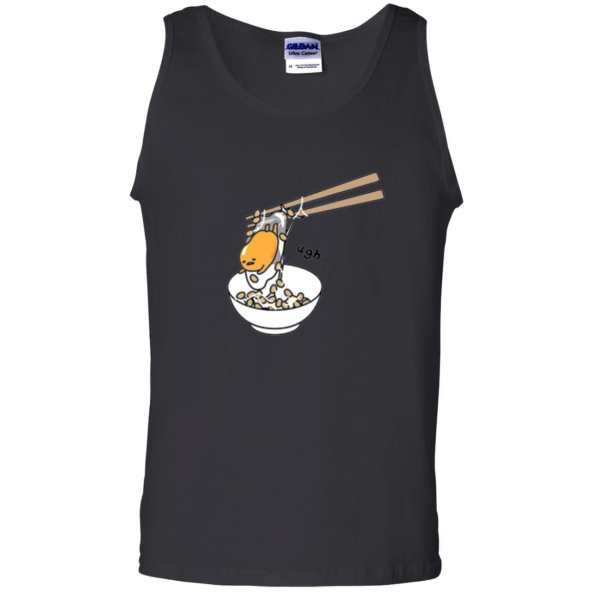 Cartoon T-shirt Gudetama Chopsticks Black