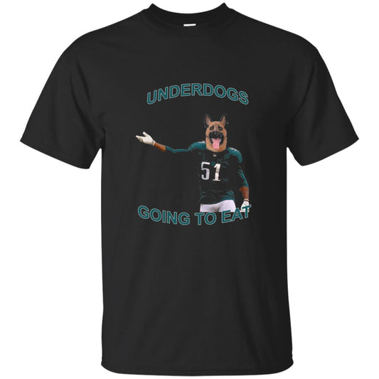 Football T-shirt Underdogs Going To Eat Black
