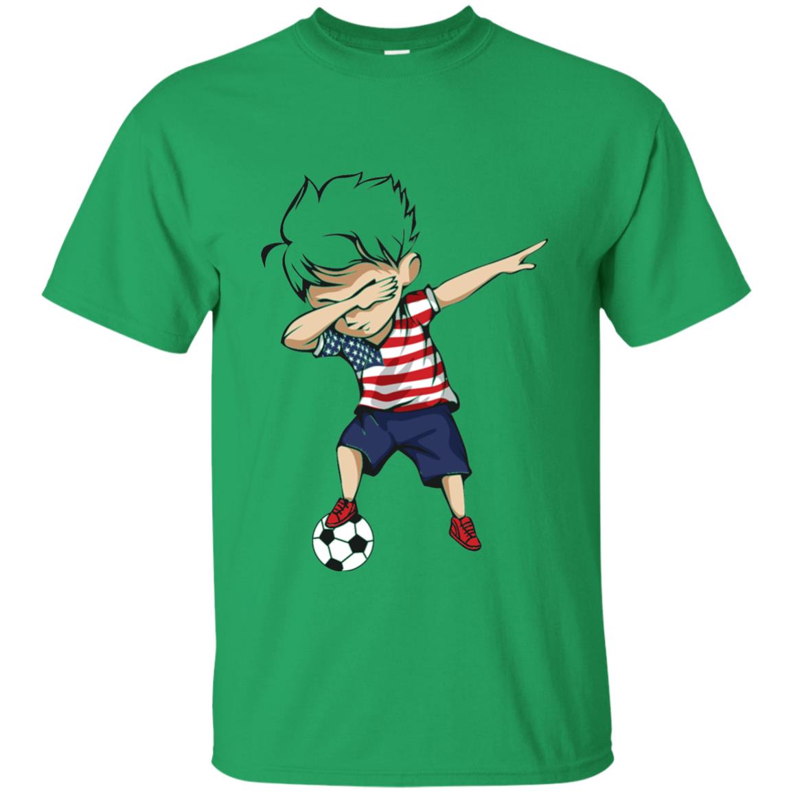 Dabbing Soccer Boy United States Jersey Shirt Usa Football Irish Green