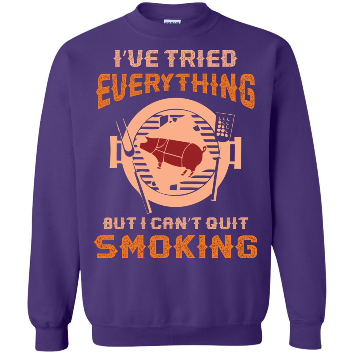 I Can’t Quit Smoking Barbecue Party T-shirt Purple