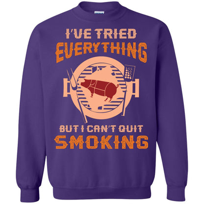 I Can’t Quit Smoking Barbecue Party T-shirt Purple