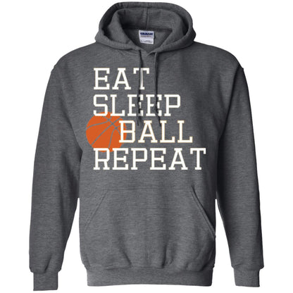 Basketball T-shirt Eat Sleep Basketball Repeat Dark Heather