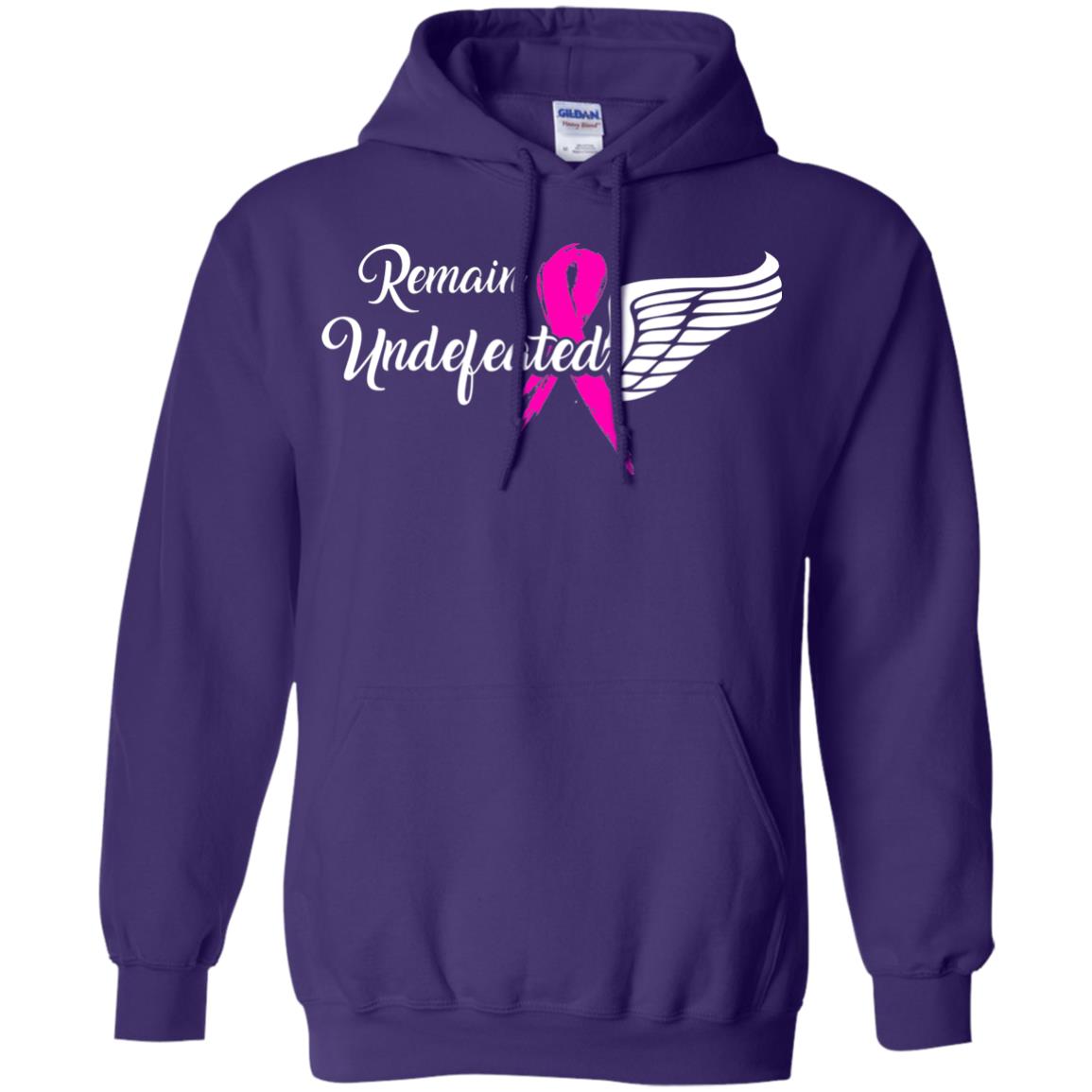 Breast Cancer T-shirt Remain Undefeated Purple
