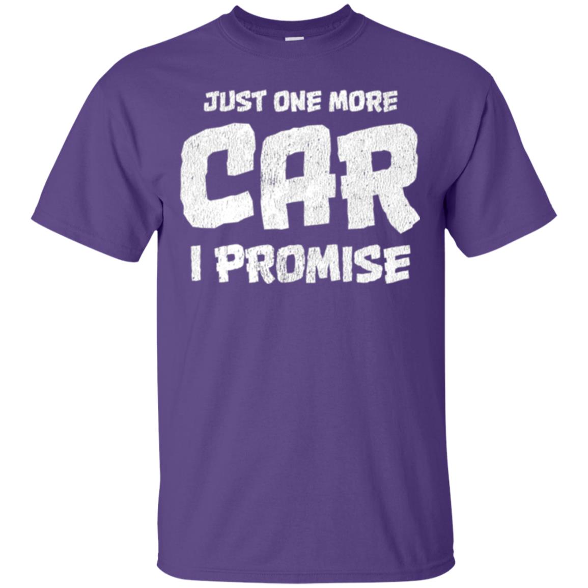 Car Lovers T-shirt Just One More Car I Promise Purple