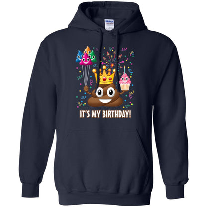 Poop Emoji T-shirt It_s My Birthday Navy