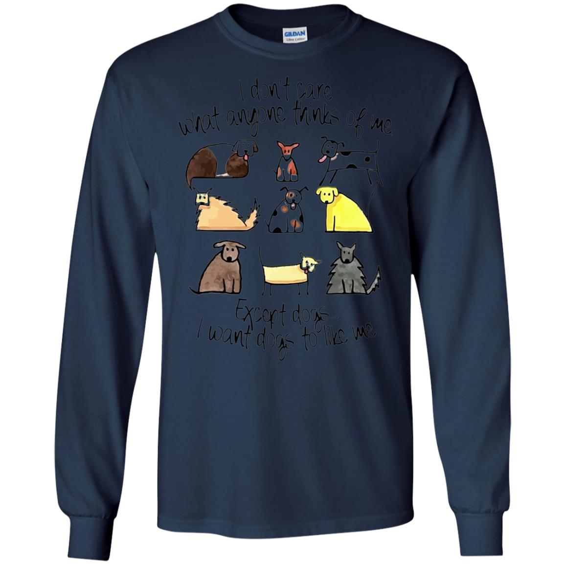 Dog Lover T-shirt I Don_t Care What Anyone Thiks Of Me Navy