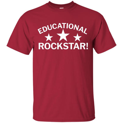Teacher T-shirt Educational Rockstar Cardinal