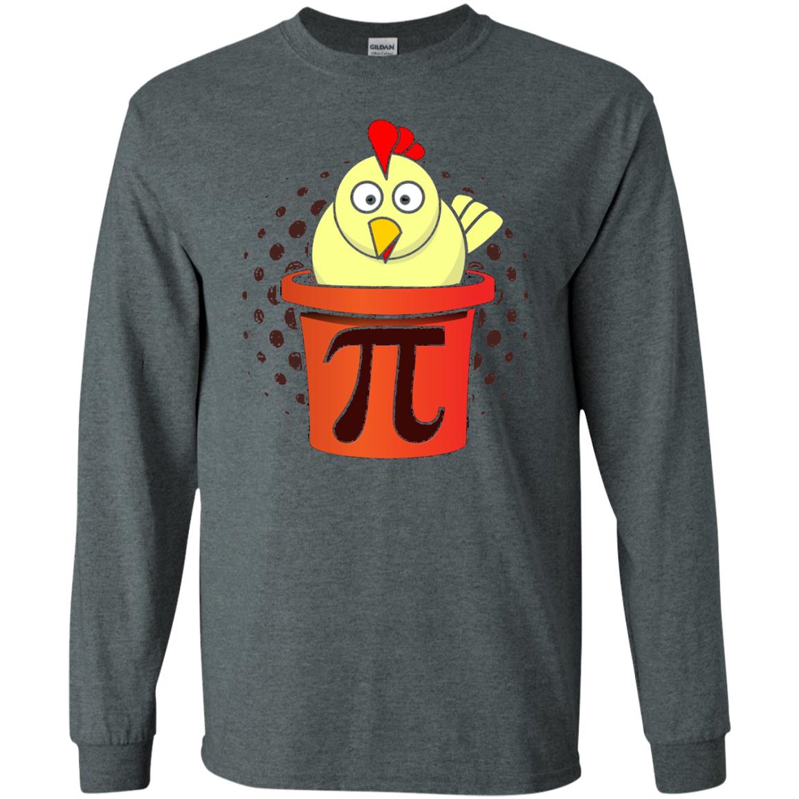 Chicken Pot Pi Funny Math T-shirt Dark Heather