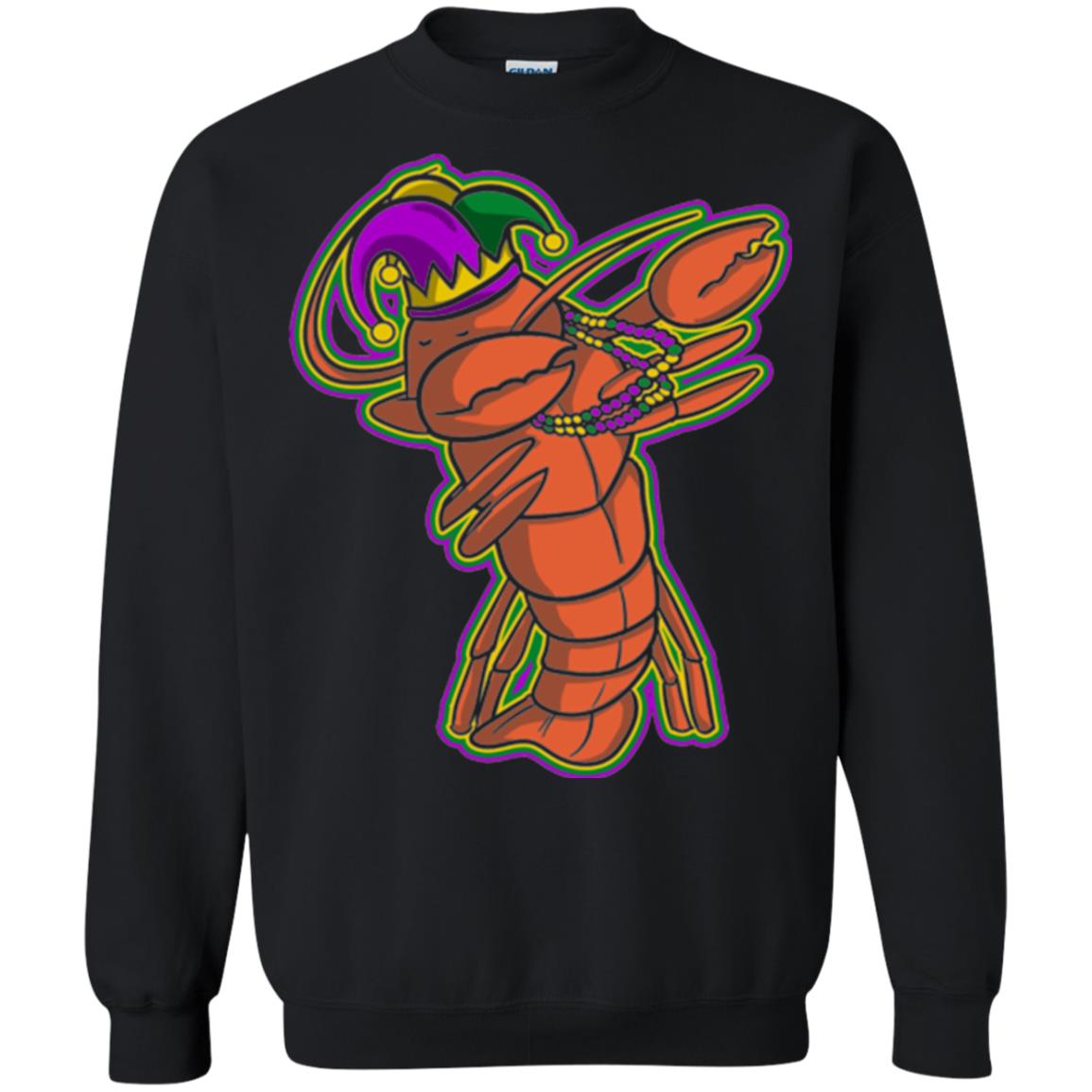 Dabbing Mardi Gras Crawfish T-shirt Mardi Gras Gift Shirt Black