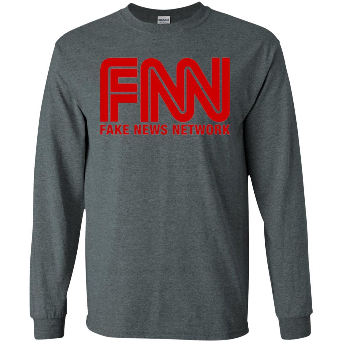 Anti Trump T-shirt Fnn Fake News Network T-shirt Dark Heather
