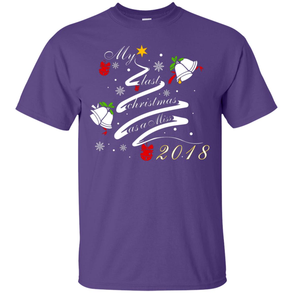 My Last Christmas As A Miss 2018 X-mas Shirt For Married Womens Purple