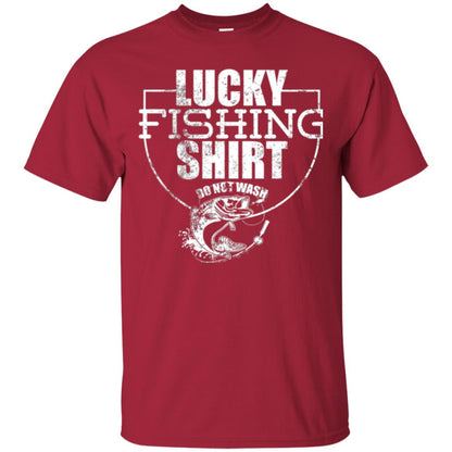 Fisherman T-shirt Lucky Fishing Shirt Do Not Wash Cardinal