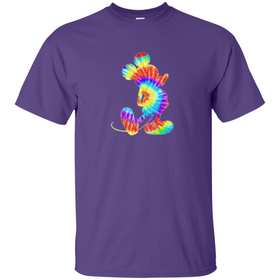 Cartoon T-shirt Tie-dye Mickey Mouse T-shirt Purple