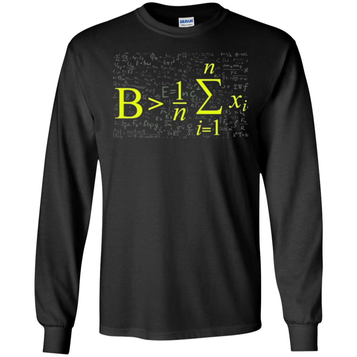 Be Greater Than Average Funny Math Lovers T-shirt Black
