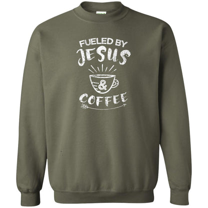 Fueled By Jesus And Coffee Coffee Lover T-shirt Military Green