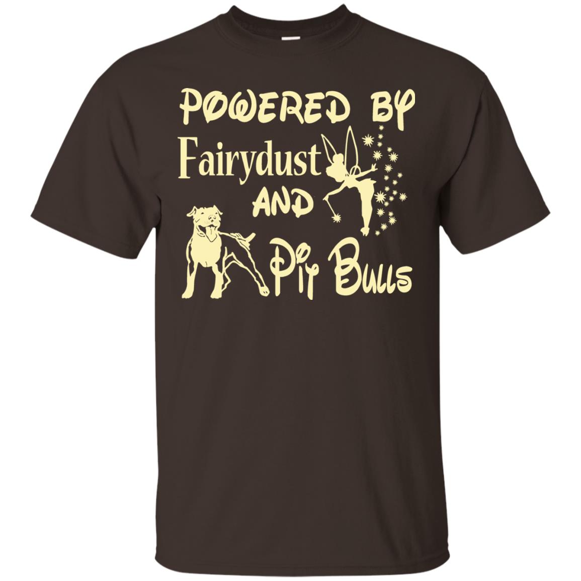 Powered Up Fairydust And Pit Bulls Dog Lover Shirt Dark Chocolate