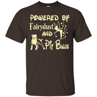 Powered Up Fairydust And Pit Bulls Dog Lover Shirt Dark Chocolate