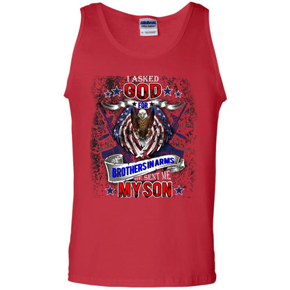 God Sent Me My Veteran Son Daddy T-shirt Red