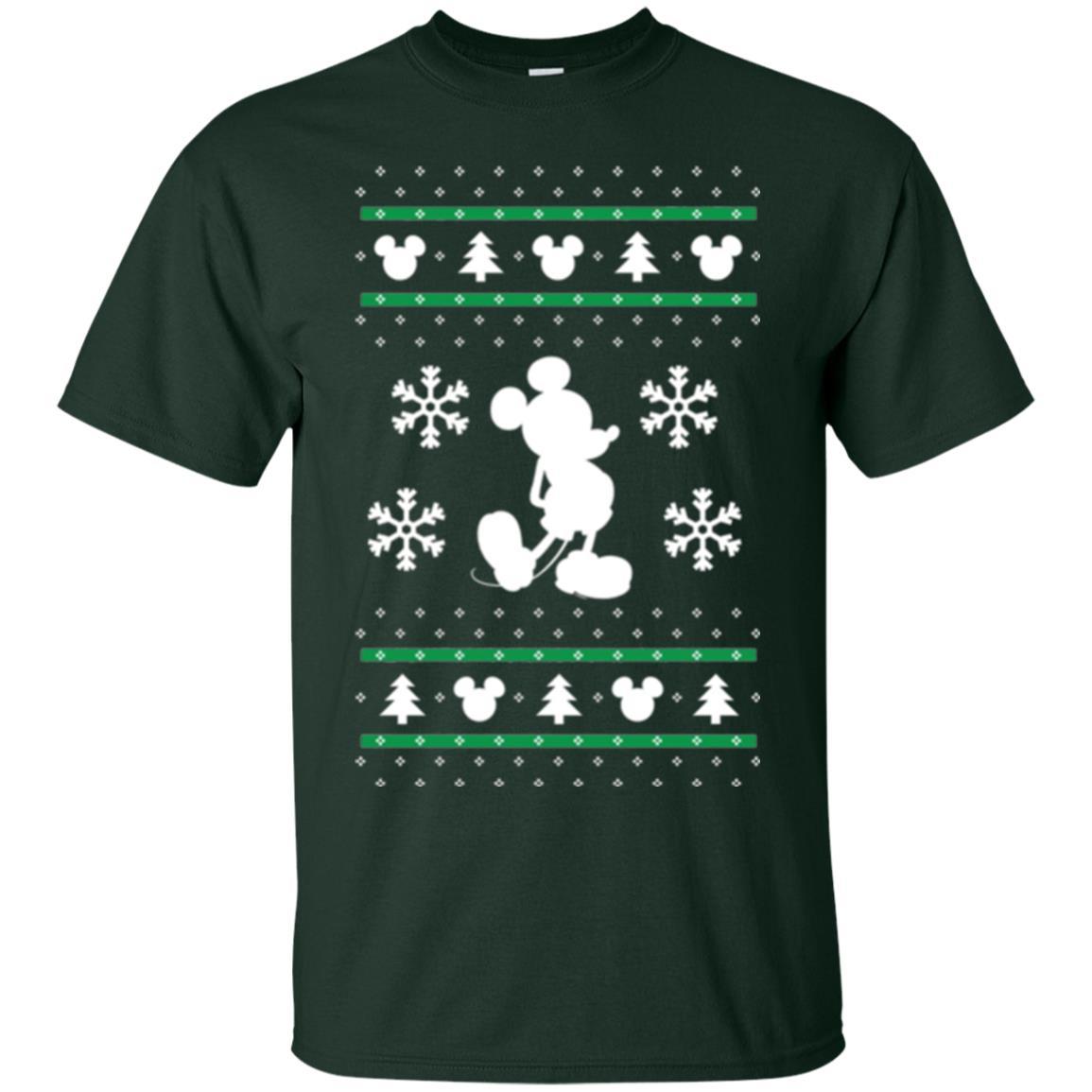 Christmas T-shirt Mickey Mouse Forest Green
