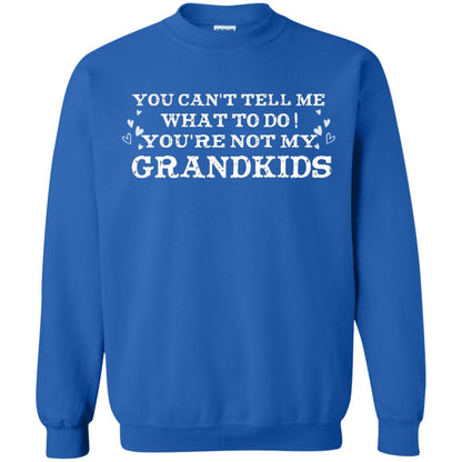 You Can't Tell Me What To Do You're Not My Grandkids Grandparents Gift Shirt Royal