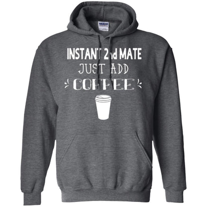 Coffee Lovers T-shirt Instant 2nd Mate Just Add Coffee Dark Heather