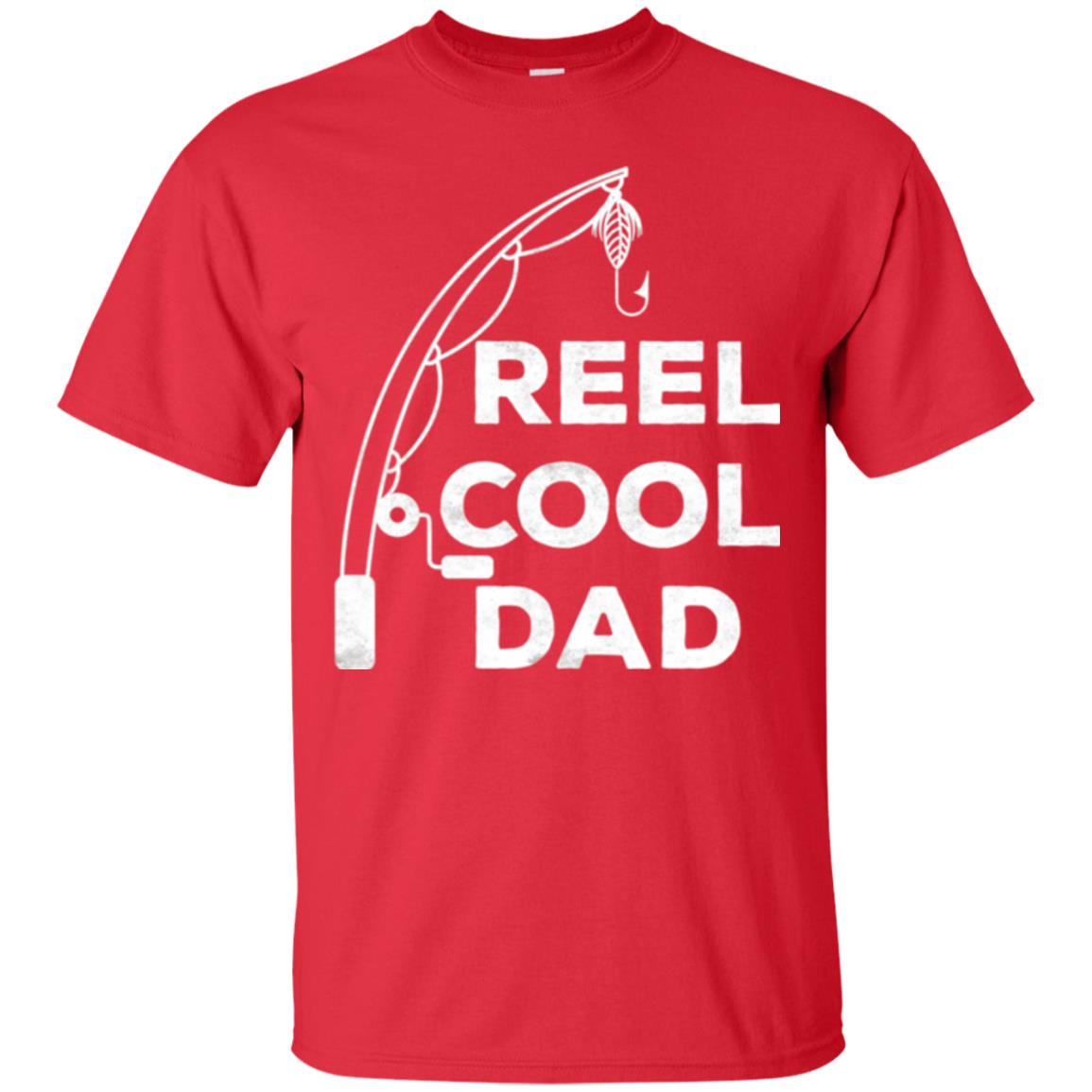 Fisherman T-shirt Reel Cool Dad Red