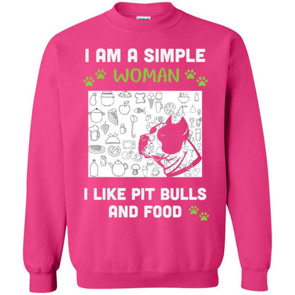 Pitbull Lover T-shirt I Am A Simple Woman I Like Pit Bulls