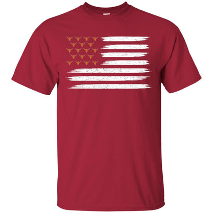 Vintage Texas United Longhorn Flag T-shirt Cardinal