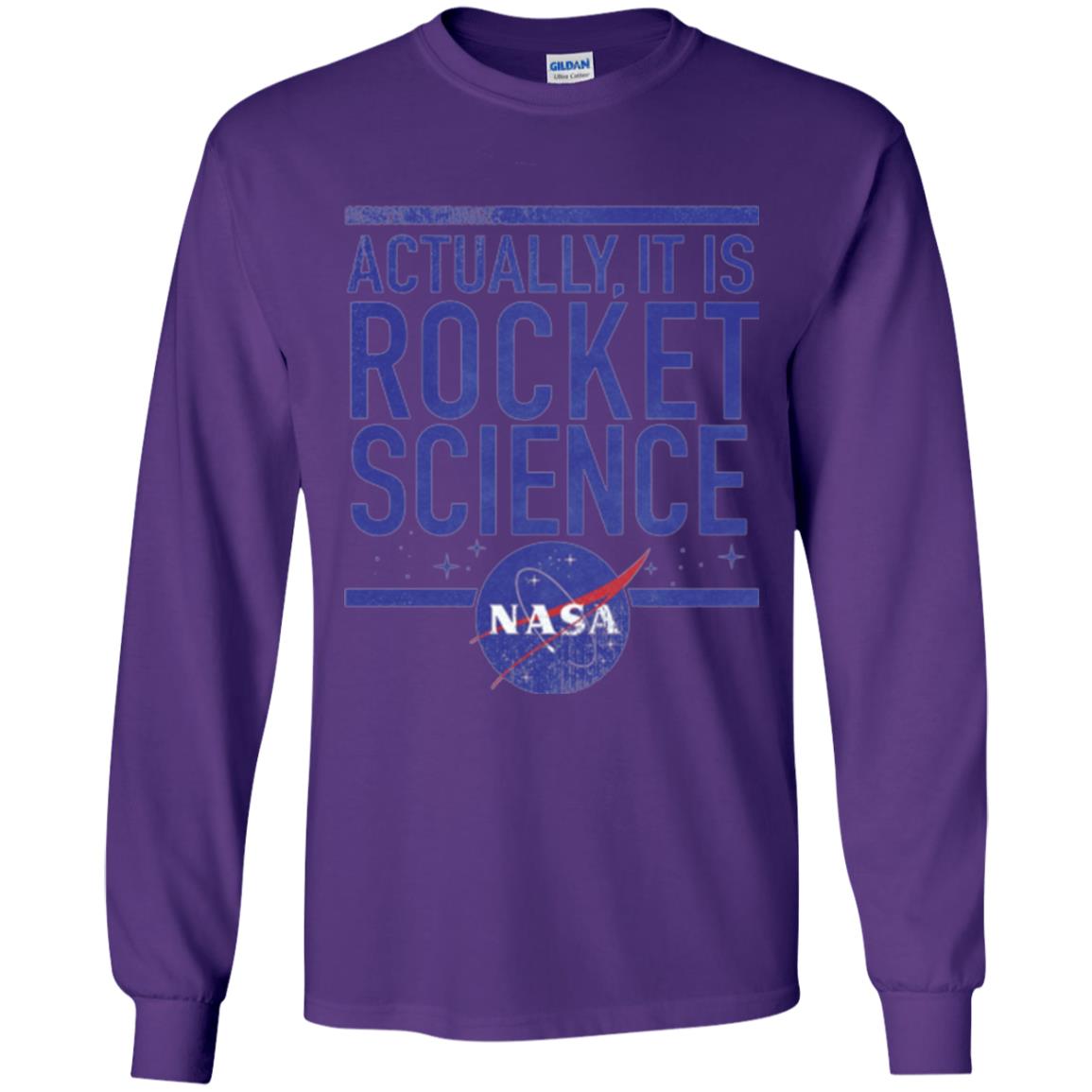 Science T-shirt Actually It Is Rocket Science Graphic Purple