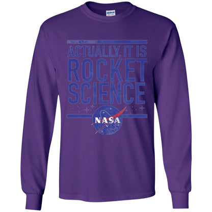 Science T-shirt Actually It Is Rocket Science Graphic Purple
