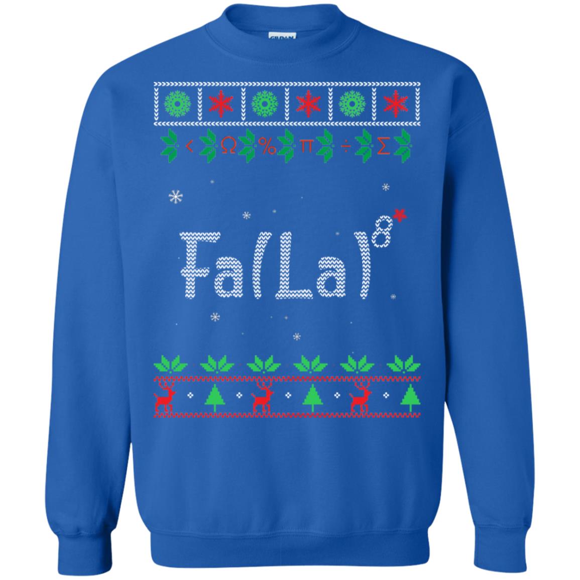 Fa La La La Mathematics X-mas Gift Shirt Royal
