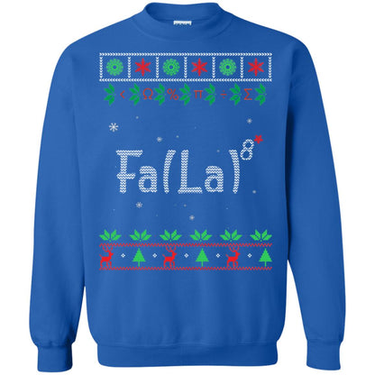Fa La La La Mathematics X-mas Gift Shirt Royal
